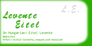 levente eitel business card